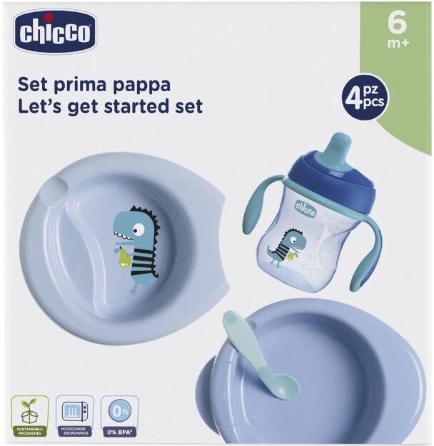 Chicco Set Completo Comida Azul 6M+