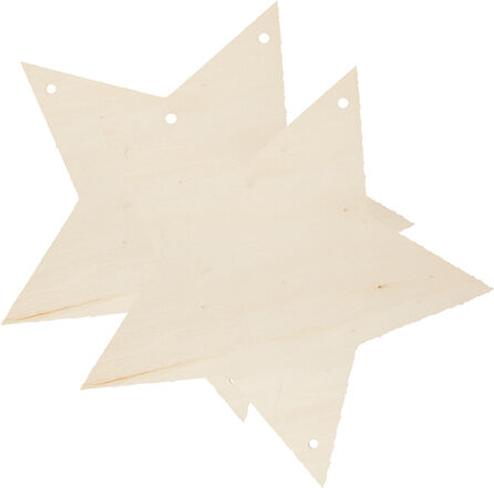 Sterne aus Holz, 20 cm, 2 Stück
