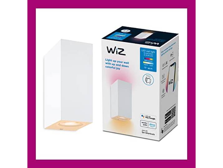 WiZ Up&Down Deckenleuchte Tunable White & Color, dimmbar, 16 Mio. Farben, smarte Steuerung per App/Stimme über WLAN, weiß