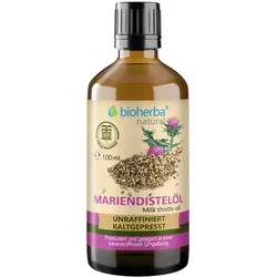 Mariendistelöl 100 ml Bioherba kaltgepresstes Öl