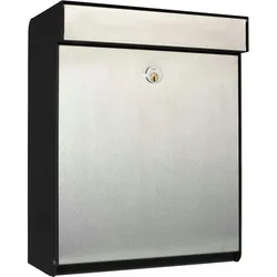ALLUX Grundform Design Briefkasten 440x345x180 mm - Edelstahl mit Ruko Schloss