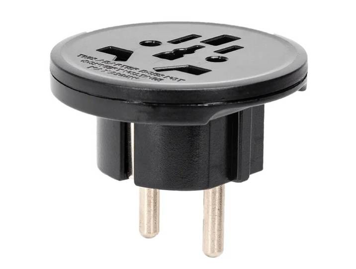 Aigostar Adaptateur de voyage universel allemand cylindrique 10 A