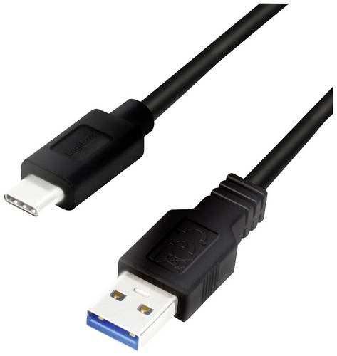 LogiLink USB-Kabel USB 3.2 Gen1 USB-A Stecker, USB-C Stecker 1.50 m CU0169