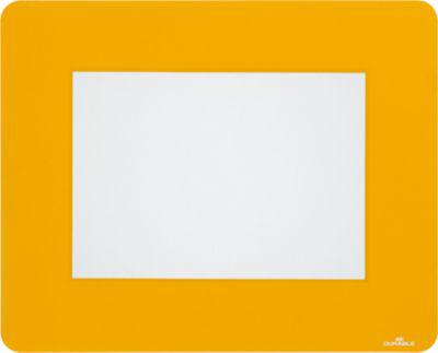 Bodenmarkierungsfenster Durable, für den Innenbereich, Format A4, rutschhemmend, selbstklebend & wiederablösbar signalgelb, 10 Stück