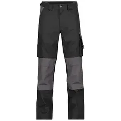 Boston Zweifarbige Arbeitshose mit Kniepolstertaschen, schwarz/zementgrau, Schrittlänge Standard, Größe 52 - schwarz/zementgrau - 52