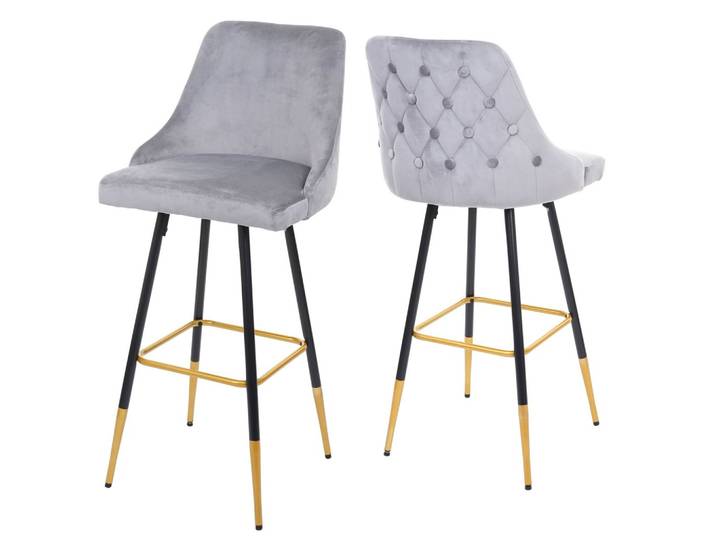 BARHOCKER Grau 2er-Set