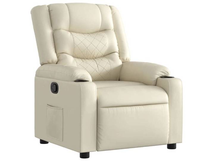 BEST-HOME Fauteuil fonction de levage (Taille unique)Pour Salon/Séjour - Fauteuil inclinable Crème Similicuir 1parcel2676