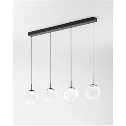 Fabas Luce, Pendelleuchte, Ariel LED Pendelleuchte 28W dimmbar steuerbare Lichtfarbe Transparent/Tropfen 3770-48-372 (3000 lm)