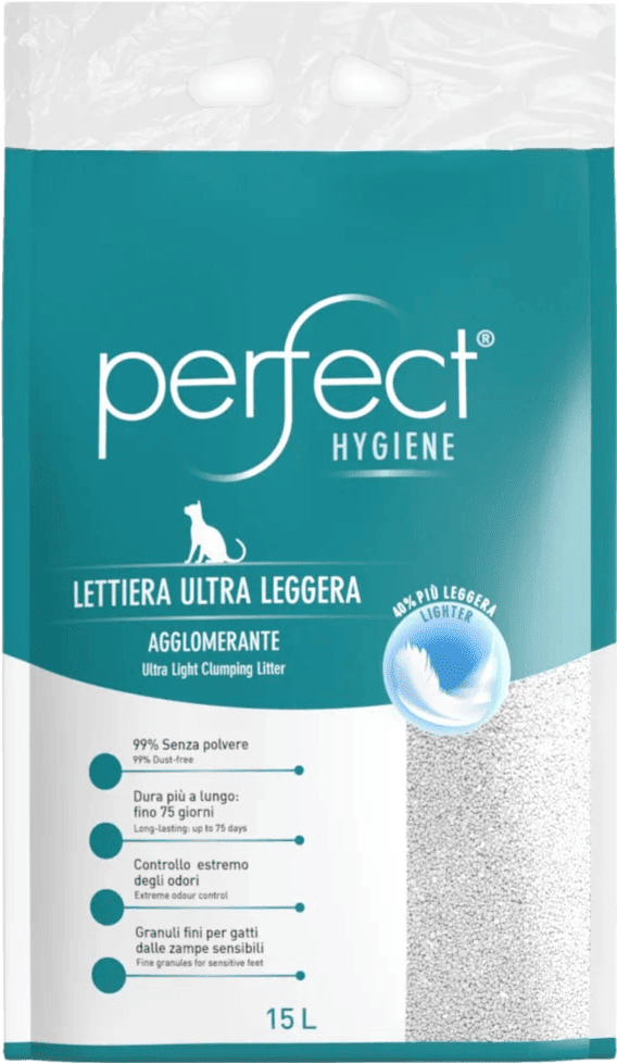 Kit Risparmio 2x15L Perfect Lettiera Gatto Agglomerante ULTRA LEGGERA