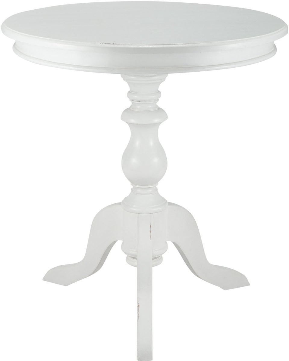 CLP Wiva Bijzettafel - Rond - Hout - Antiek/Wit - Diameter: 70 cm