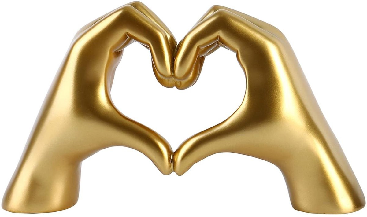 Dailygoods Vingerbeeld Modern Gouden Decoratie Kunstbeeld van Hars
