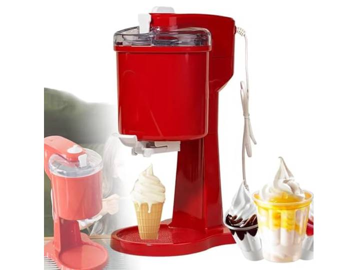 Selbstgemachte Eismaschine mit automatischem Rühren, tragbare Mini-Softeismaschinen, DIY-Küchenfrucht-Softeismaschine, Joghurt-Sorbet-Eiscreme-Werkzeug, for Zapfen, Eisbecher, Schneebecher