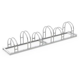 RR-Solutions Fahrradständer R5S, Bodenmontage / freistehend, Einstellparker, beidseitig, Breite 210cm, für 6 Fahrräder