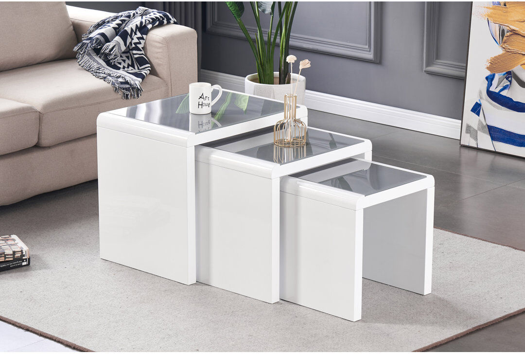 Metro Stockdove Sled Coffee Table Gray 48cm H X 56cm W X 40cm D