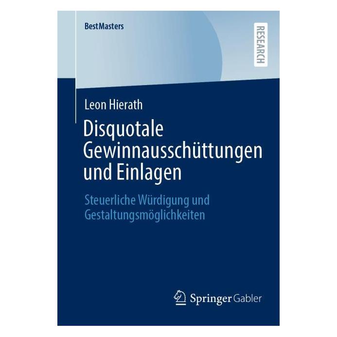 Springer Disquotale Gewinnausschüttungen und Einlagen (Deutsch, Softcover, Leon Hierath) (61885609)