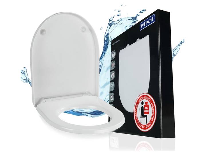 WENKO WC Sitz Absenkautomatik Klodeckel Toilettendeckel Toilettensitz SINDIA