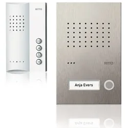 Acero pur Audio-Set mit Freisprechstellefür 1 Wohneinheit, Türstation edelstahl