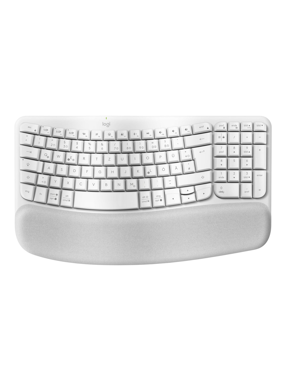 Logitech Wave Keys - keyboard - QWERTZ - German - off-white - Tastatur - Deutsch - Weiss