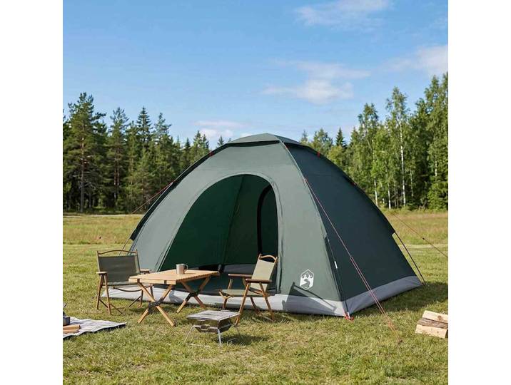 vidaXL Campingzelt 4 Personen Armeegrün