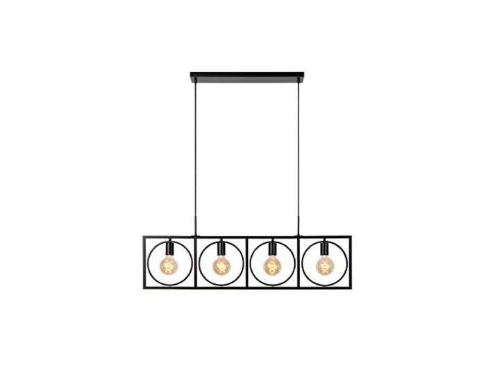 LUCIDE SUUS - Suspension - 4xE27 - Noir