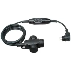 Bachmann PRCD-S Lg 3.15m 230V 16A 30mA earthing contact exten. H07RN-F 3G1.5mm (3.15 m), Stromkabel, Schwarz