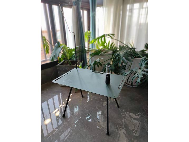 Table de pique-nique pliante en alliage d'aluminium avec barre lumineuse, table de camping légère, table d'extérieur, nouveau