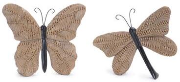 Wicker Design Butterfly and Dragonfly Shelf Sitter (Set of 4) by Melrose in Faults