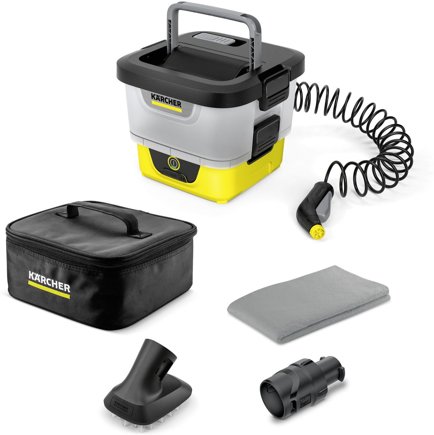 Kärcher Mobile Outdoor Cleaner OC 4 + Pet Kit Druckreiniger   grau/gelb - Refurbished