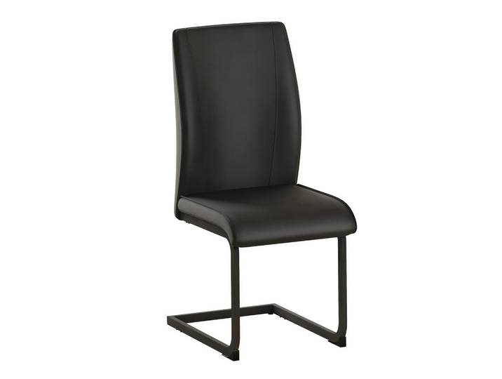 ComfortXL Schwingstuhl De-36741 2er-Set mit Technologie-Stoff und Metallbeinen Schwarz, 44.5x99x43 cm, Esszimmer, Stühle, Schwingstühle