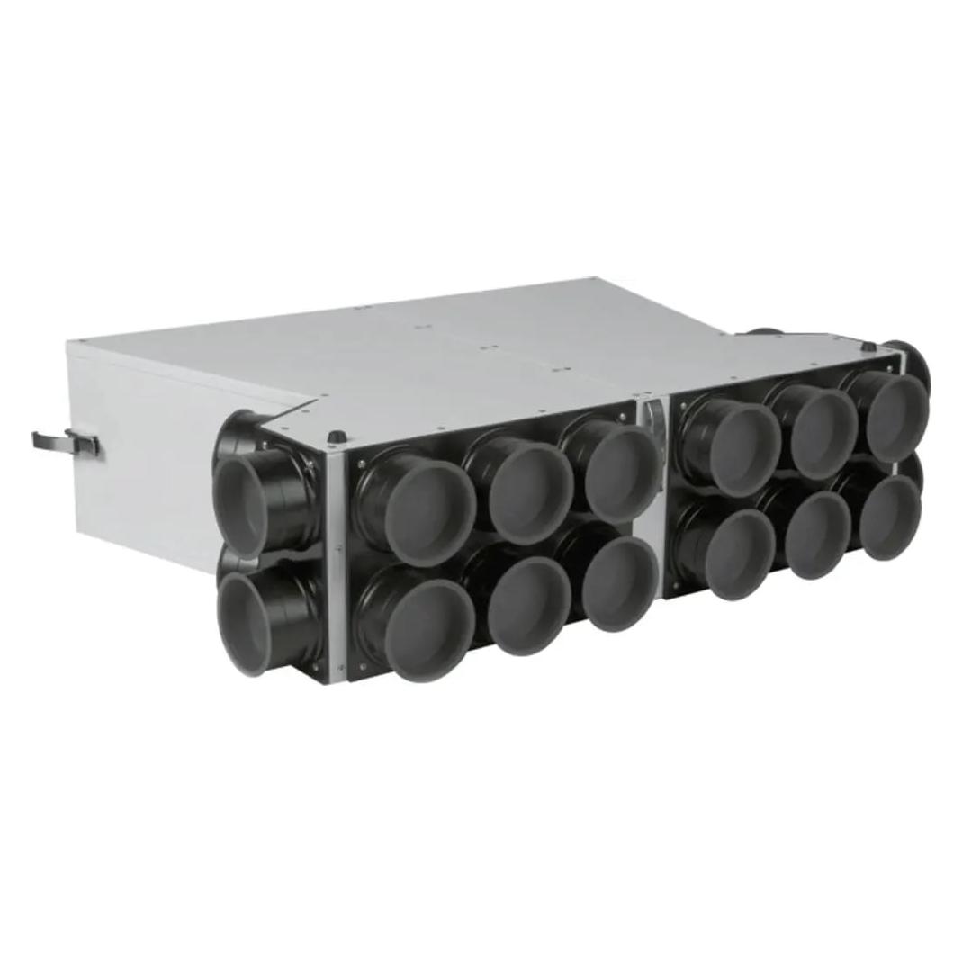 KG Wolf Luftverteiler DN125 für CWL-F-150 10 Stutzen DN75/63 mit 5 Rohrkappen (2577417)