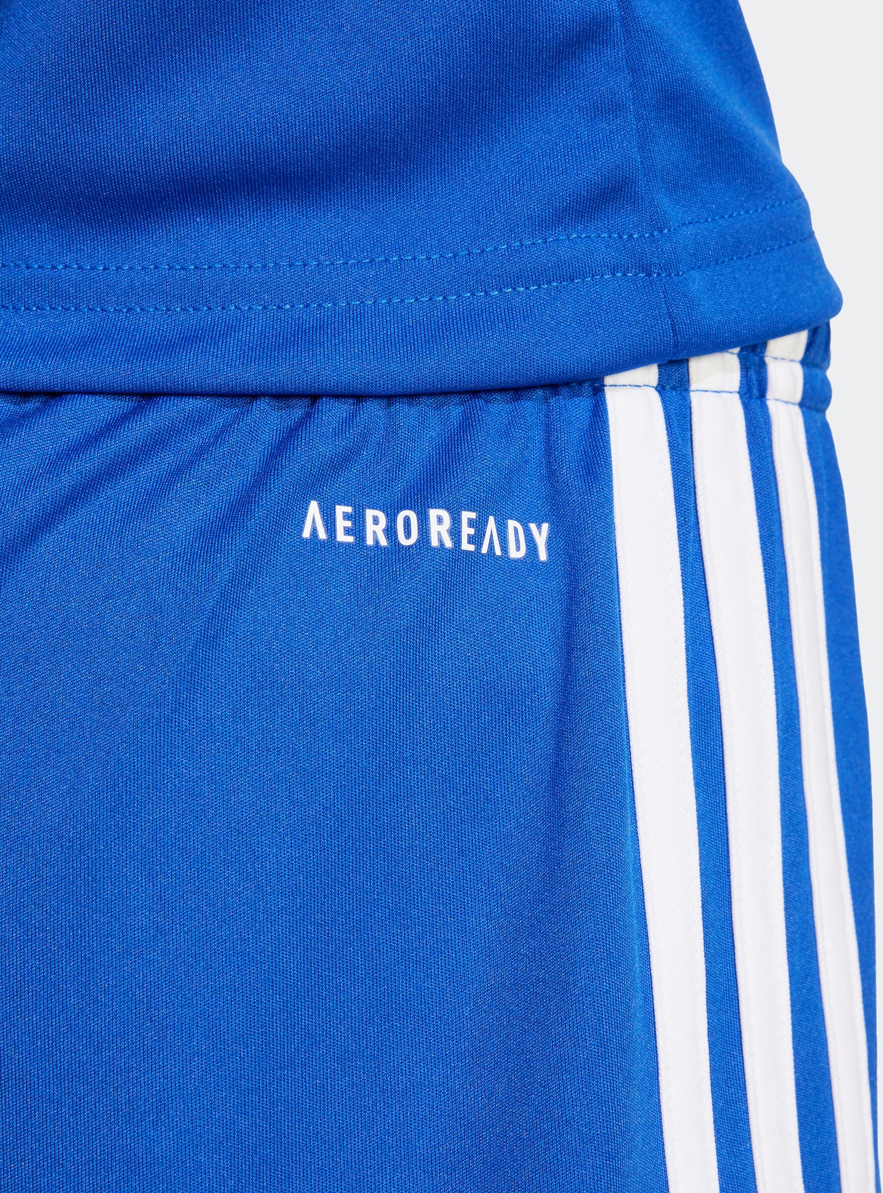 Trainingsshorts ADIDAS PERFORMANCE "SQUADRA 25 KIDS", Mädchen, Gr. 116, N-Gr, weiss (royal blau, royal blau, weiß,), Obermaterial: 100% Polyester, Hosen Trainingsshorts, für Kinder, sportlicher Stil, aus Polyester, kurze Schnittform royal blau, royal blau