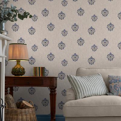 Vliestapete JOULES "Motif", beige (blau), H:10m L:10m, Vlies, Tapeten, Design Tapeten