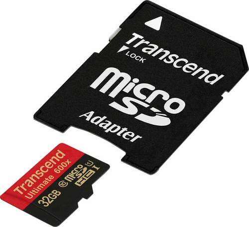 Transcend Ultimate (600x) microSDHC-Karte Industrial 32 GB Class 10, UHS-I inkl. SD-Adapter