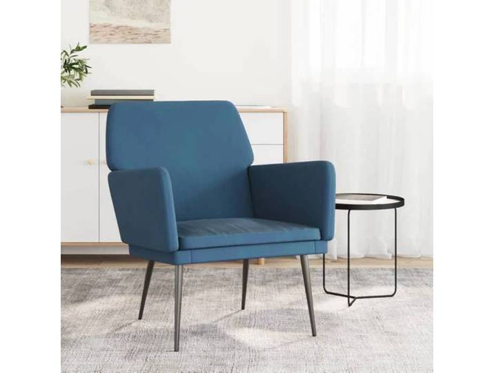 Fauteuil Bleu 62x79x79 cm Velours fauteuil relax fauteuil de salon chaise de chambre à coucher chaise longue 351381