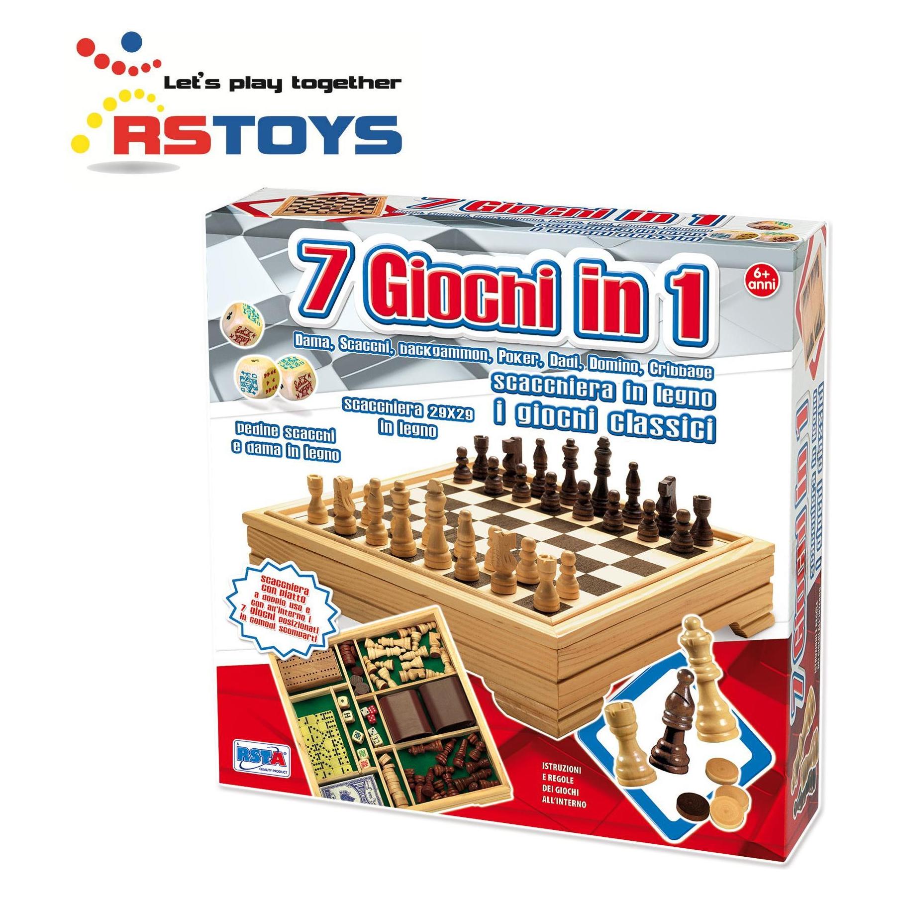 Rs Toys Chessboard 7 Games in 1 Chess / Checkers (8004817048417)