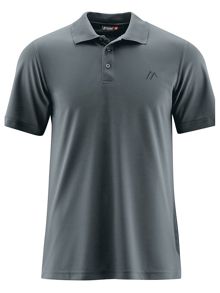 Maier Sports Funktionspoloshirt "Ulrich" in Grau - S