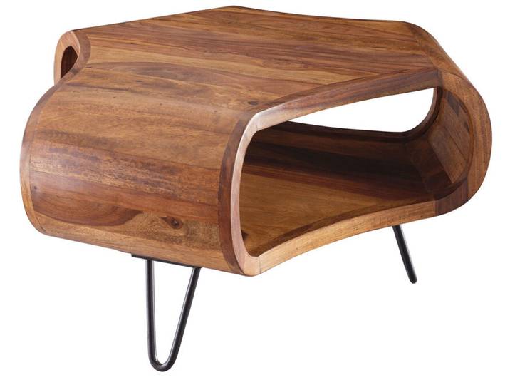 Couchtisch 55 x 55 cm Sheesham Holz massiv