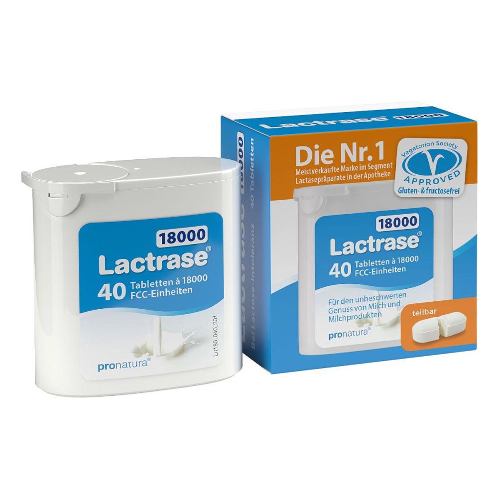 Pro Natura Gesellschaft für gesunde Ernährung mbH Lactrase 18.000 Fcc Tabletten im Spender 11057747