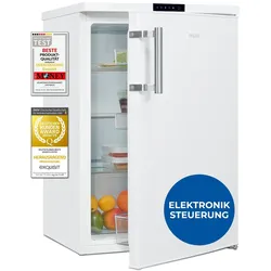 Exquisit Kühlschrank ohne Gefrierfach, 134 Liter, Schnellkühlen, Alarmfunktion, Vollraumkühlschrank 55 cm Breite, KS516-V-HE-011D weiss