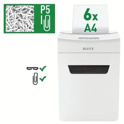 Leitz Aktenvernichter »IQ 6M Protect Premium« weiß, 22x48.9x21.8 cm