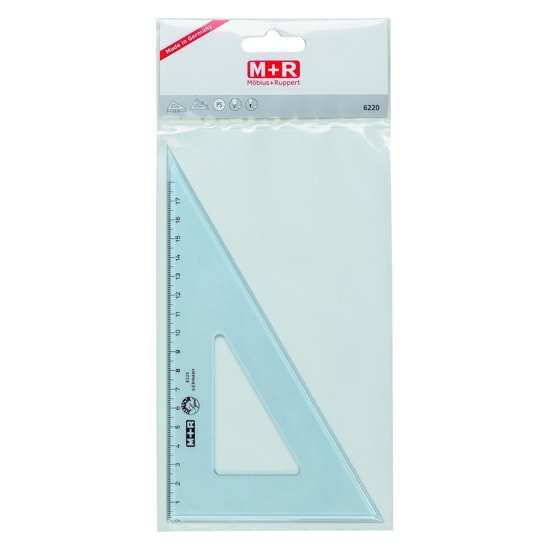 M+r Winkel 60Grad 23cm rauchtransparent Skala 18cm (23 cm, Kunststoff) (762200020)