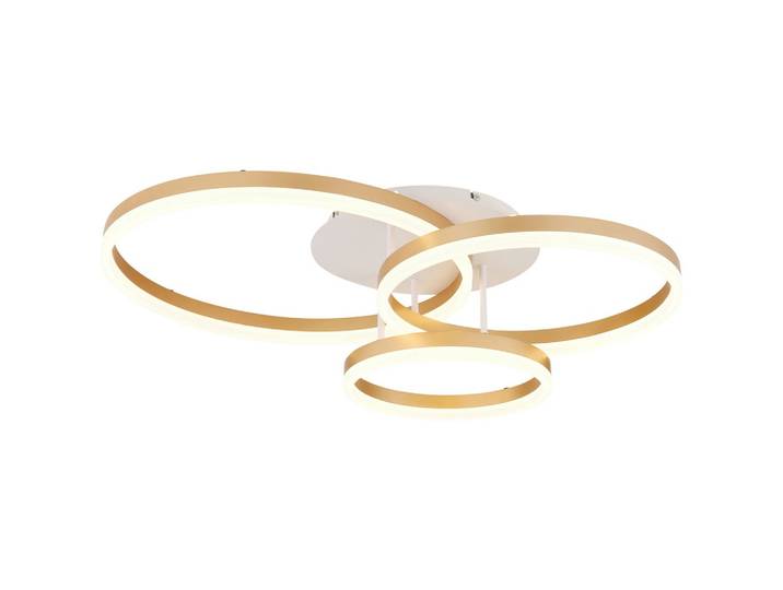 LED-Deckenleuchte Christian Opal/Champagnerfarben max. 36W Deckenlampe