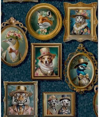 Holden Regal Framed Beasts Non-Pasted Wallpaper – 396in. x 21in. – Covers 56 square feet