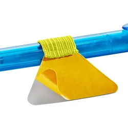 10 Stiftschlaufe selbstklebend gelb, Kunststoff, Kautschuk