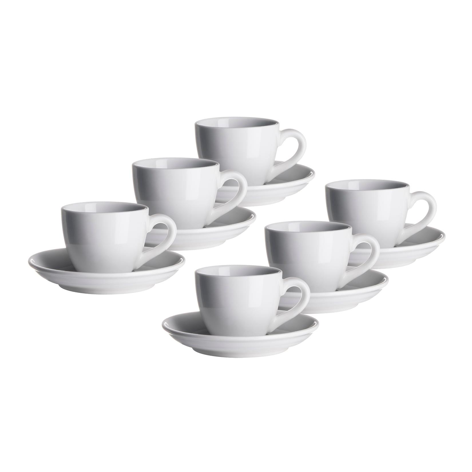 Mäser Cappuccinotassen-Set, Porzellan COLOMBIA Weiß