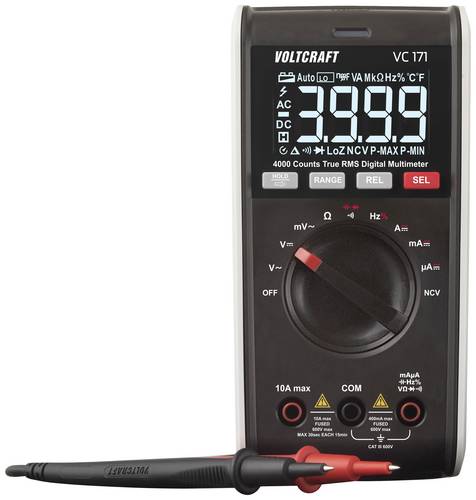 VOLTCRAFT VC171 Hand-Multimeter kalibriert (ISO) digital CAT III 600V Anzeige (Counts): 4000