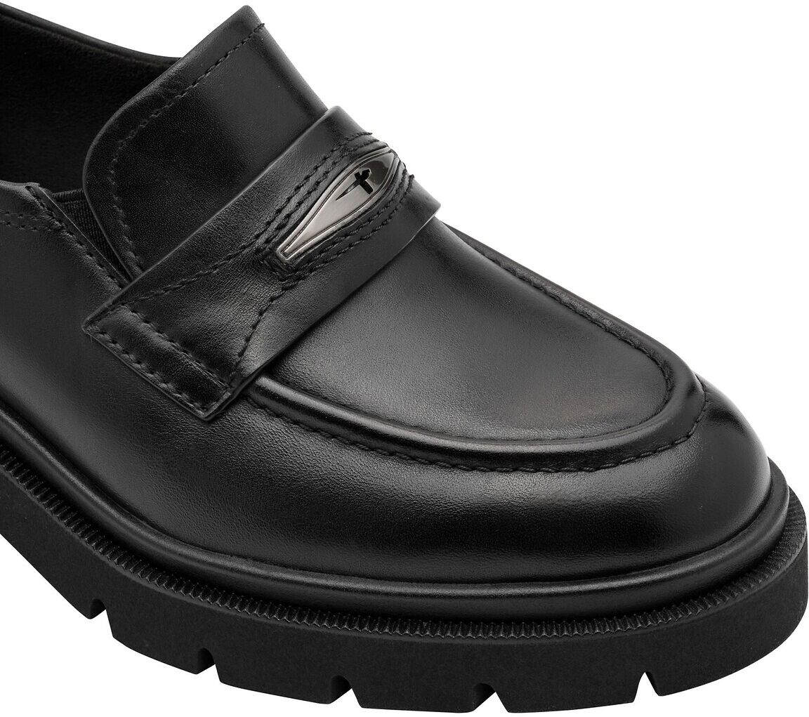 TAMARIS Mocassins en cuir, talon bloc