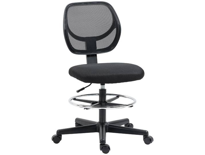 Vinsetto Zeichenstuhl, Ergonomischer Drehstuhl, Höhenverstellbarer Bürostuhl