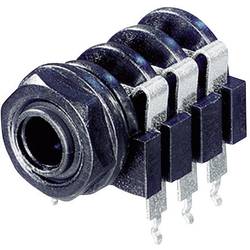 Rean AV NYS 219 Klinken-Steckverbinder 6.35 mm Buchse, Einbau horizontal Polzahl: 3 Stereo Schwarz 1 St.