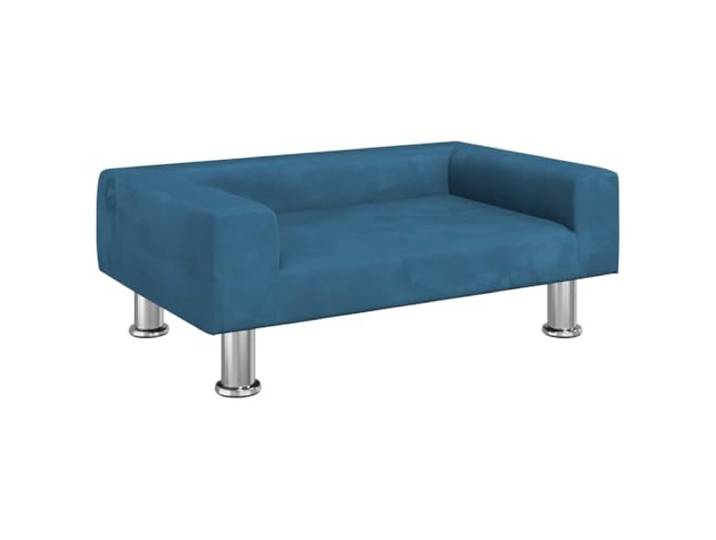 sofa Blau 70x45x26,5 cm Samt Minisofa mit Samtbezug, Schaumstoffpolsterung, Kiefernholzrahmen, vier Beine, abgerundete Kanten, modernes Design